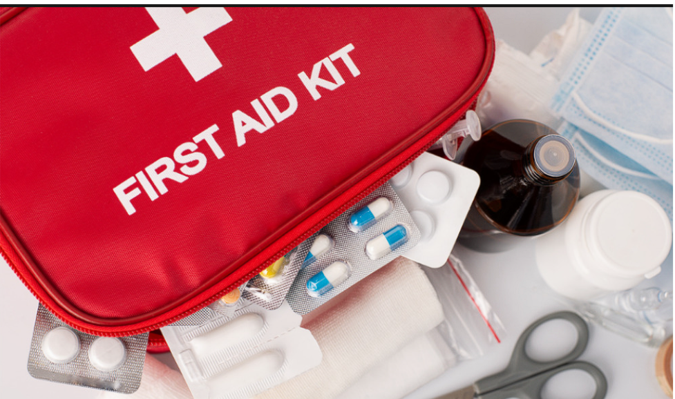 A fully stocked first aid kit